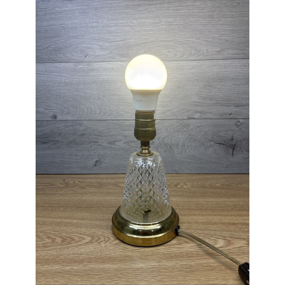 Waterford Crystal Alana Electric Accent Lamp 7.5" Vintage Cut Crystal